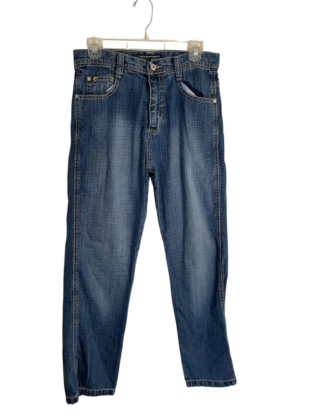 Y2K SouthPole Medium Wash Straight-Leg Jeans Size 18 Skater Rare Vintage